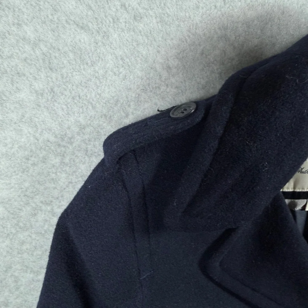 Vintage Abercrombie & Fitch Womens Medium Navy Blue Wool Blend Peacoat Jacket - Picture 7 of 16
